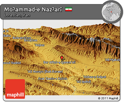 Physical Panoramic Map of Moḩammad-e Naz̧arī