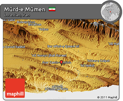 Physical Panoramic Map of Mūrd-e Mūmen