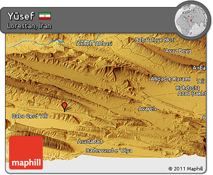 Physical Panoramic Map of Yūsef