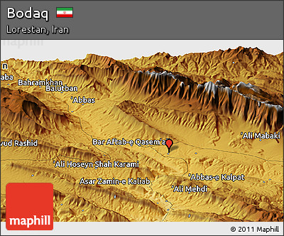 Physical Panoramic Map of Bodaq