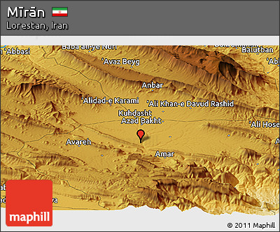 Physical Panoramic Map of Mīrān