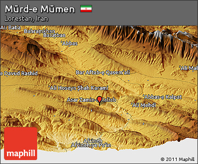 Physical Panoramic Map of Mūrd-e Mūmen