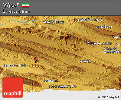 Physical Panoramic Map of Yūsef