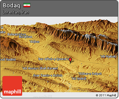 Physical Panoramic Map of Bodaq