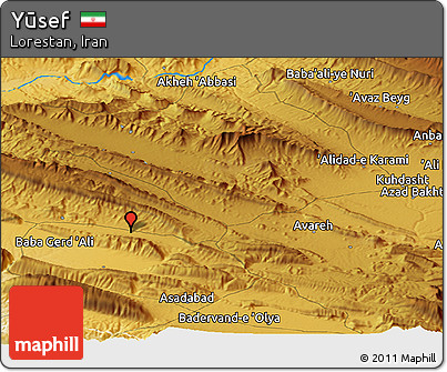 Physical Panoramic Map of Yūsef