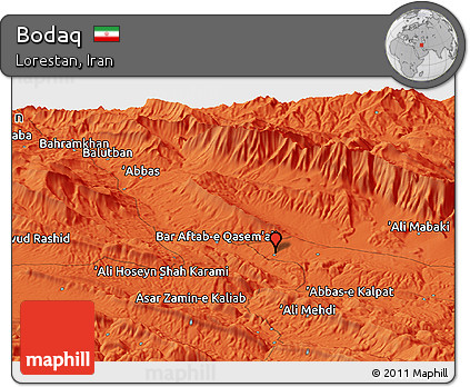 Political Panoramic Map of Bodaq