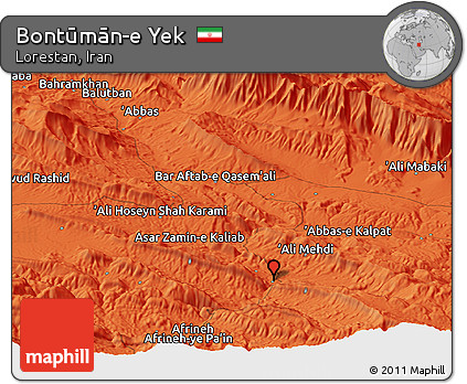Political Panoramic Map of Bontūmān-e Yek