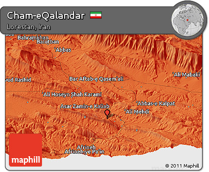 Political Panoramic Map of Cham-eQalandar