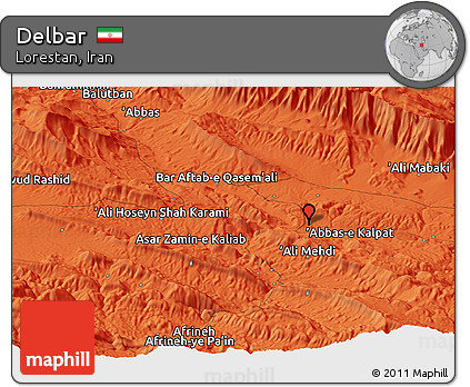 Political Panoramic Map of Delbar