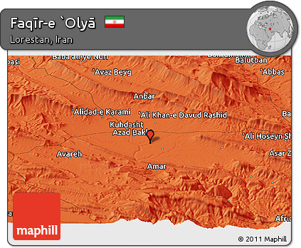 Political Panoramic Map of Faqīr-e `Olyā