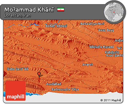 Political Panoramic Map of Moḩammad Khānī