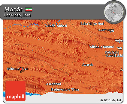 Political Panoramic Map of Monār