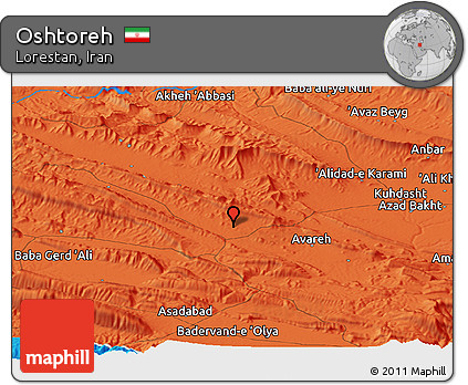Political Panoramic Map of Oshtoreh