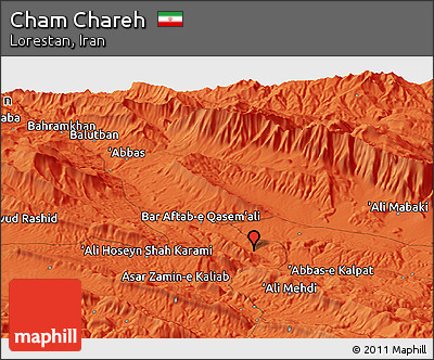 Political Panoramic Map of Cham Chareh