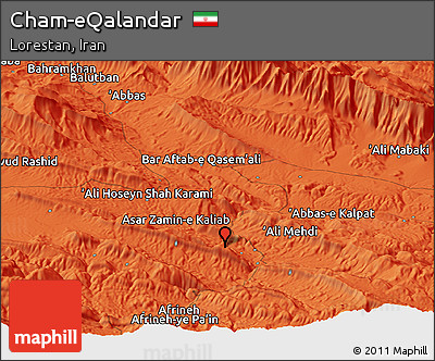 Political Panoramic Map of Cham-eQalandar