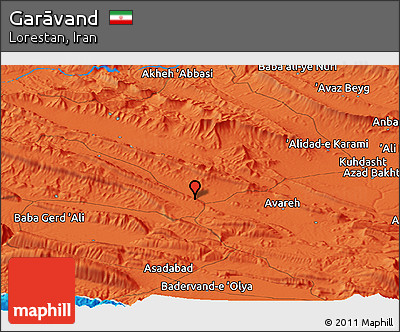 Political Panoramic Map of Garāvand