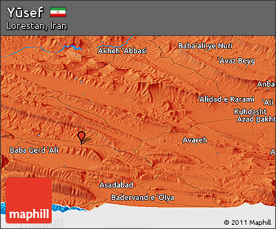 Political Panoramic Map of Yūsef