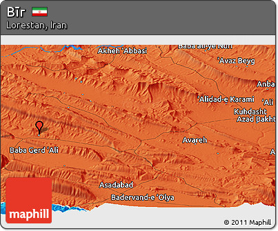 Political Panoramic Map of Bīr