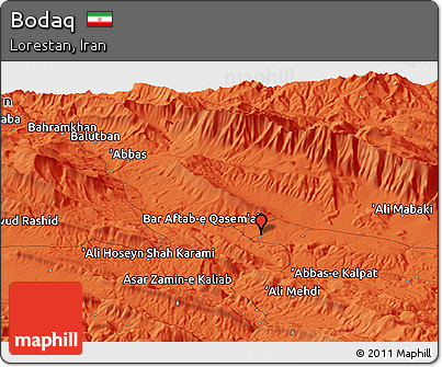 Political Panoramic Map of Bodaq