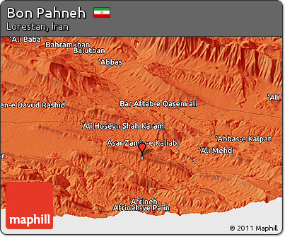 Political Panoramic Map of Bon Pahneh