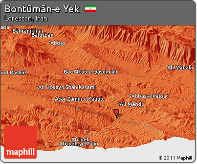 Political Panoramic Map of Bontūmān-e Yek