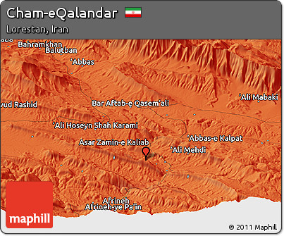 Political Panoramic Map of Cham-eQalandar