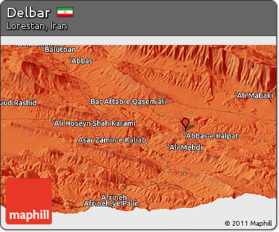 Political Panoramic Map of Delbar