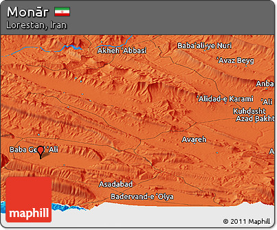 Political Panoramic Map of Monār