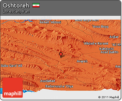 Political Panoramic Map of Oshtoreh