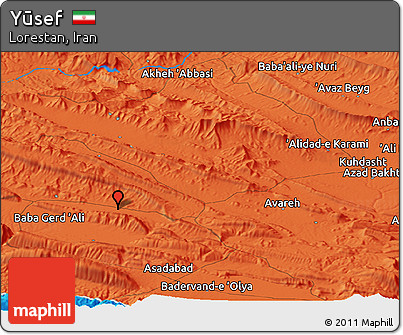 Political Panoramic Map of Yūsef