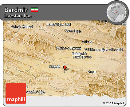 Satellite Panoramic Map of Bardmīr