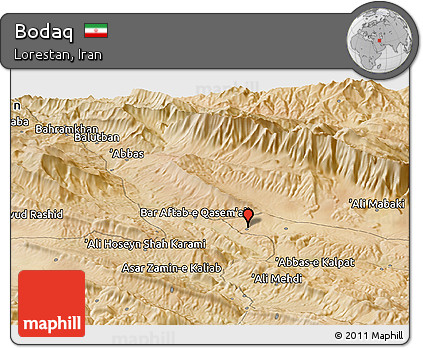Satellite Panoramic Map of Bodaq
