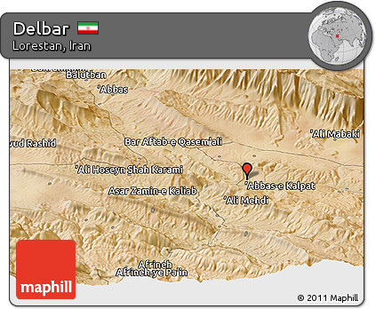 Satellite Panoramic Map of Delbar