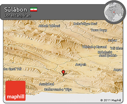 Satellite Panoramic Map of Sūlābon