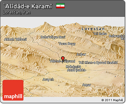 Satellite Panoramic Map of `Alīdād-e Karamī
