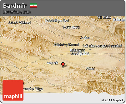 Satellite Panoramic Map of Bardmīr