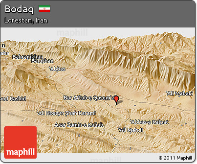 Satellite Panoramic Map of Bodaq