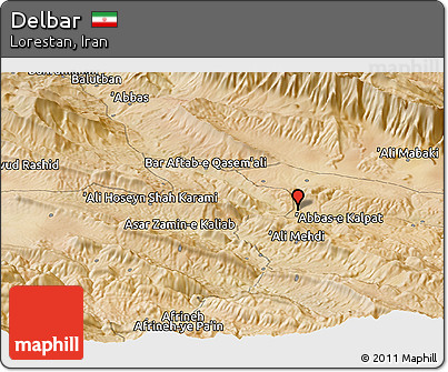 Satellite Panoramic Map of Delbar