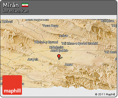 Satellite Panoramic Map of Mīrān