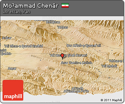 Satellite Panoramic Map of Moḩammad Chenār