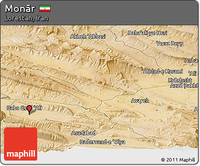 Satellite Panoramic Map of Monār