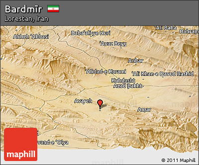 Satellite Panoramic Map of Bardmīr