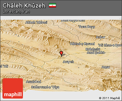 Satellite Panoramic Map of Chāleh Khūzeh