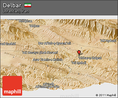 Satellite Panoramic Map of Delbar