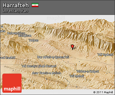 Satellite Panoramic Map of Harrafteh