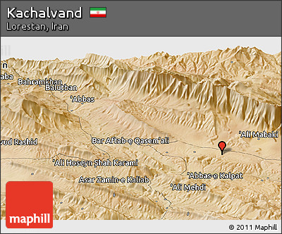 Satellite Panoramic Map of Kachalvand