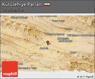 Satellite Panoramic Map of Kūtūleh-ye Parīān