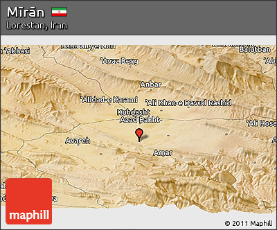 Satellite Panoramic Map of Mīrān
