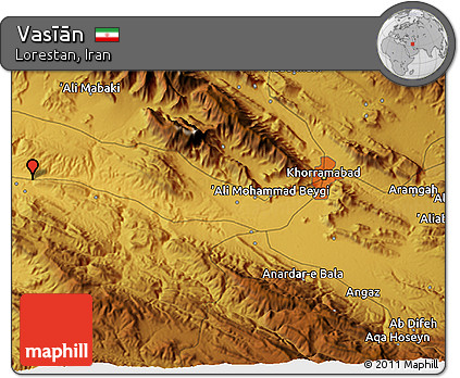 Physical 3D Map of Vasīān