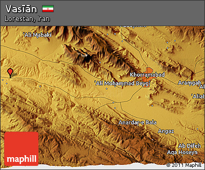 Physical 3D Map of Vasīān